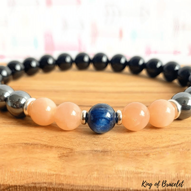 Bracelet en Tourmaline, H¨¦matite, Kyanite et Pierre de Soleil