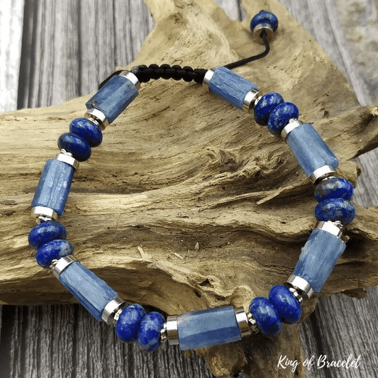 Bracelet en Kyanite et Lapis Lazuli