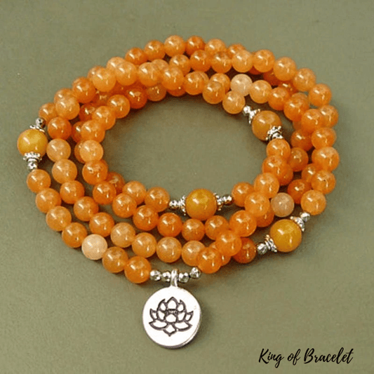 Bracelet Mala en Aventurine Orange