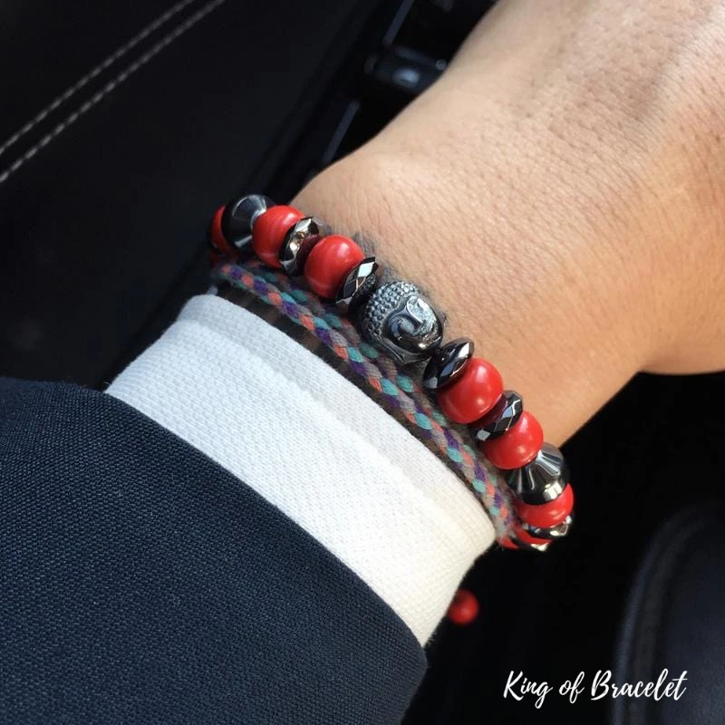 Bracelet Bouddhiste en Cinabre