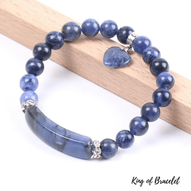 Bracelet Coeur en Sodalite