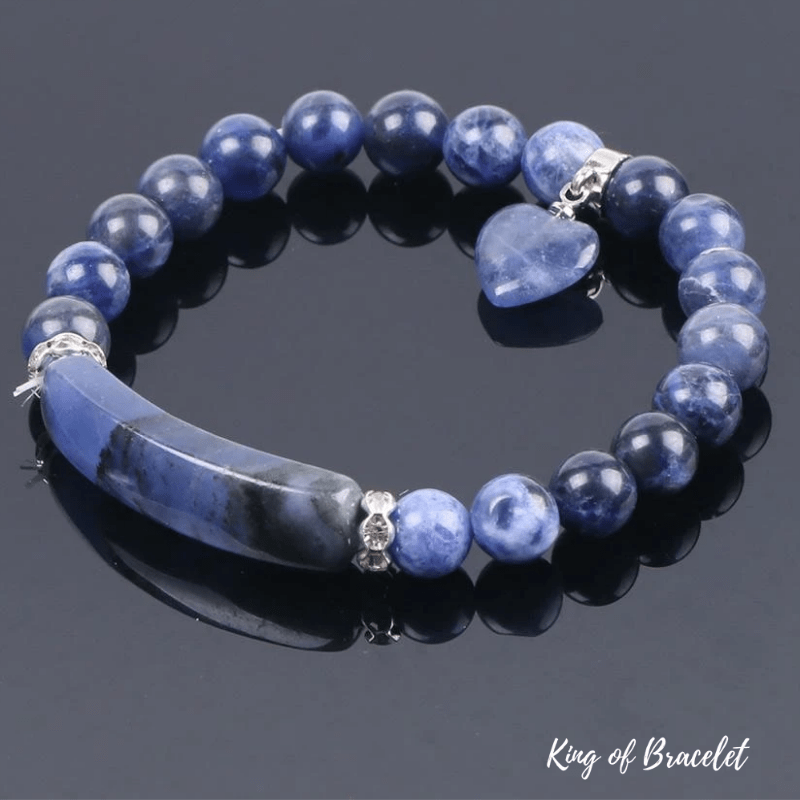 Bracelet Coeur en Sodalite