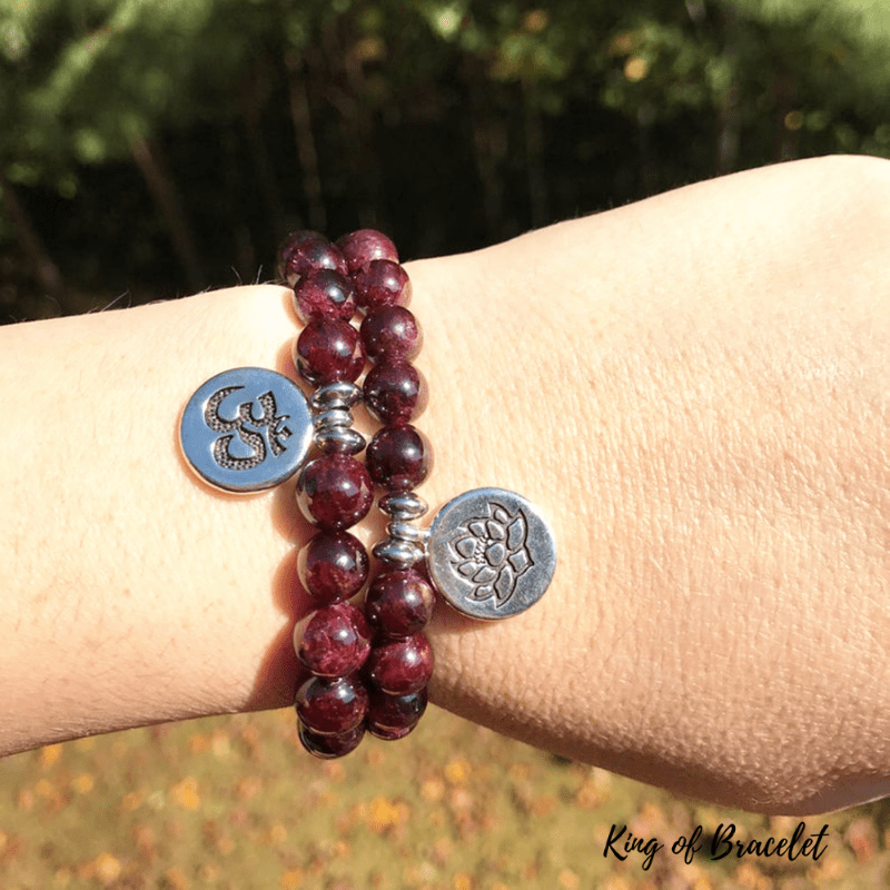 Bracelet Mala en Grenat