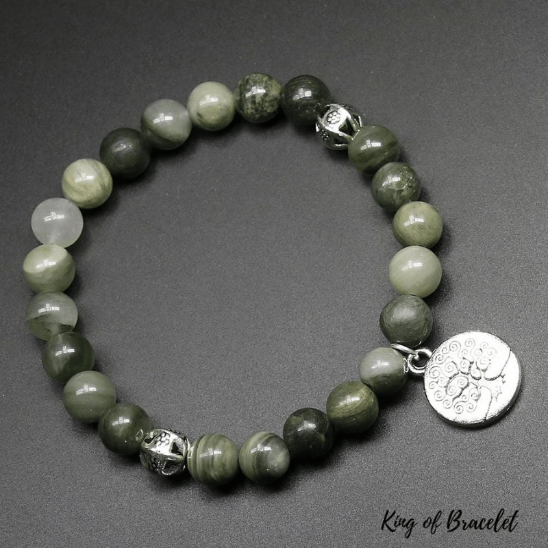 Bracelet Arbre de Vie en Onyx Vert