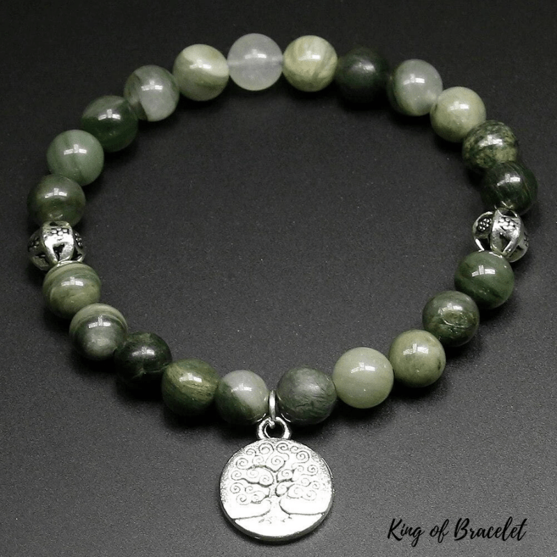 Bracelet Arbre de Vie en Onyx Vert