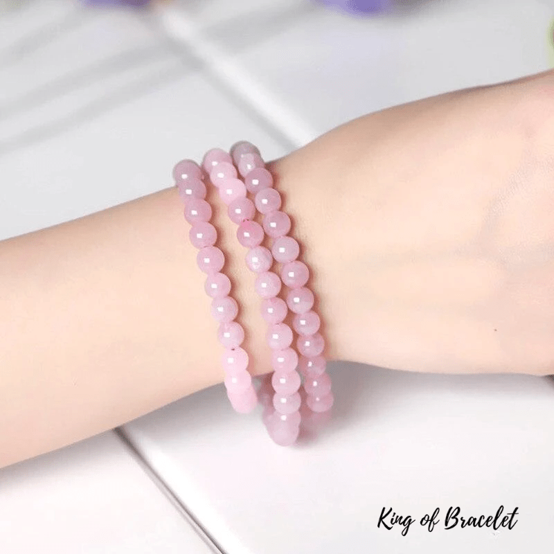 Bracelet Triple en Quartz Rose