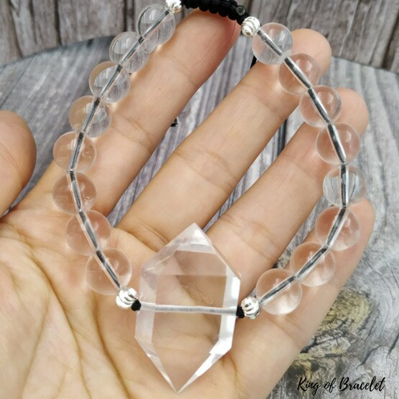 Bracelet Ajustable en Cristal de Roche