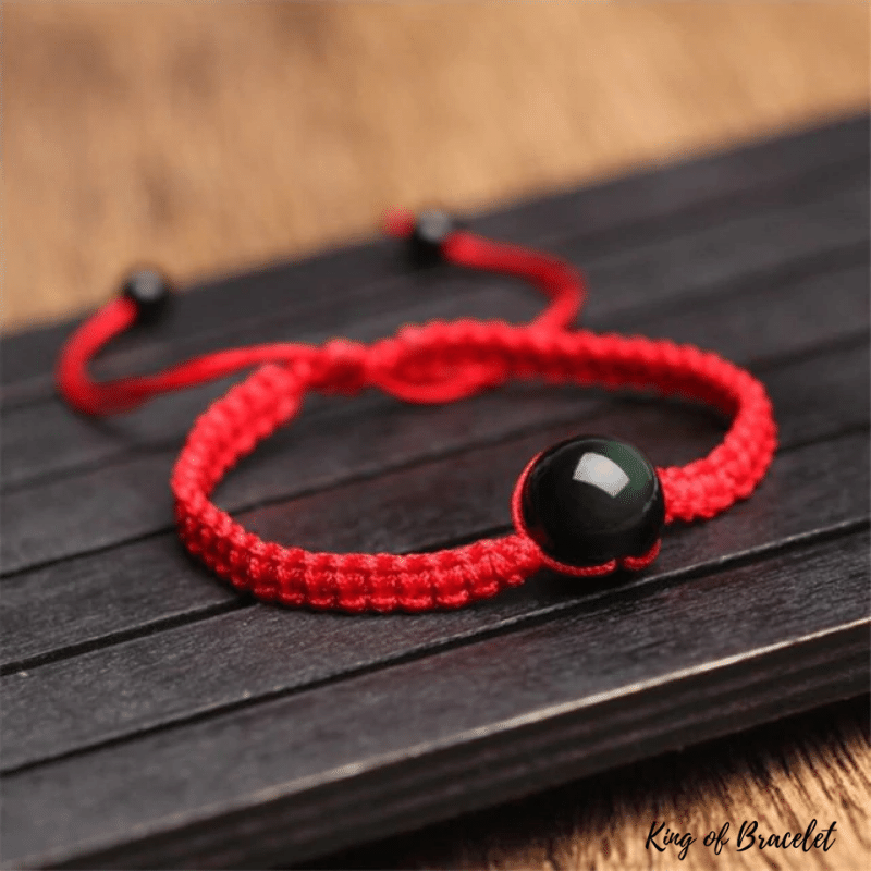 Bracelet Ajustable en Obsidienne Oeil C¨¦leste