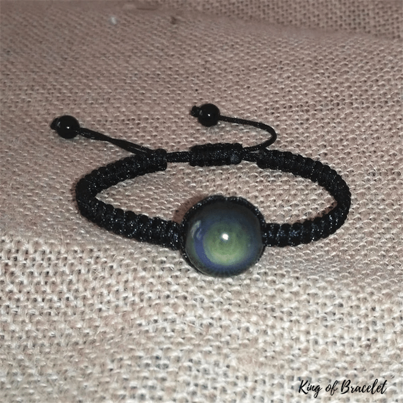 Bracelet Ajustable en Obsidienne Oeil C¨¦leste