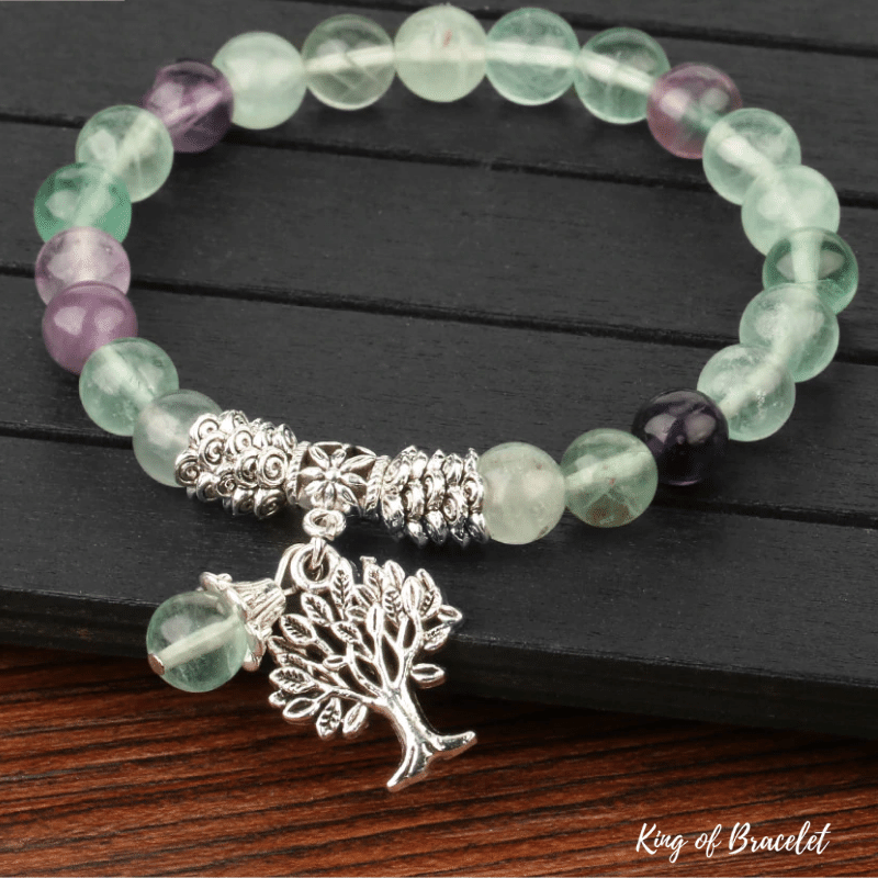 Bracelet Arbre de Vie en Fluorite