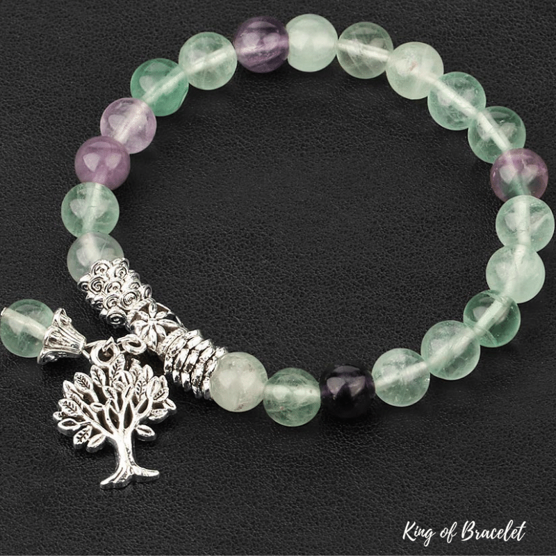 Bracelet Arbre de Vie en Fluorite