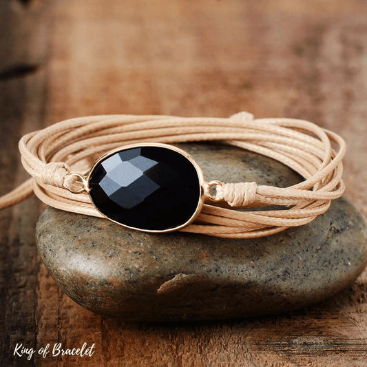 Bracelet Boh¨¨me en Onyx Noir