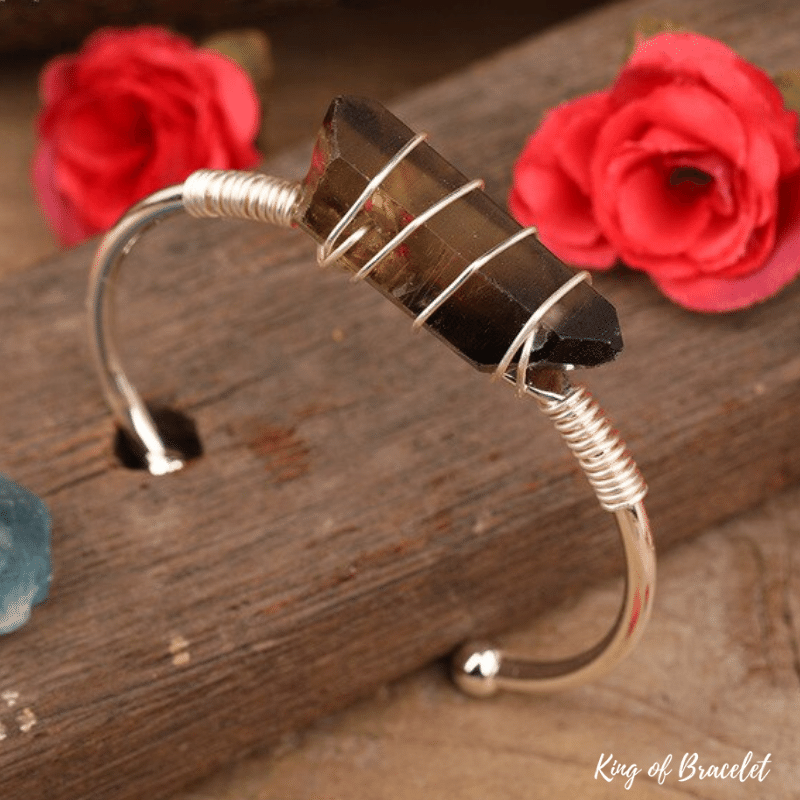 Bracelet Cuff en Quartz Fum¨¦