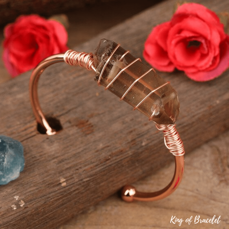 Bracelet Cuff en Quartz Fum¨¦