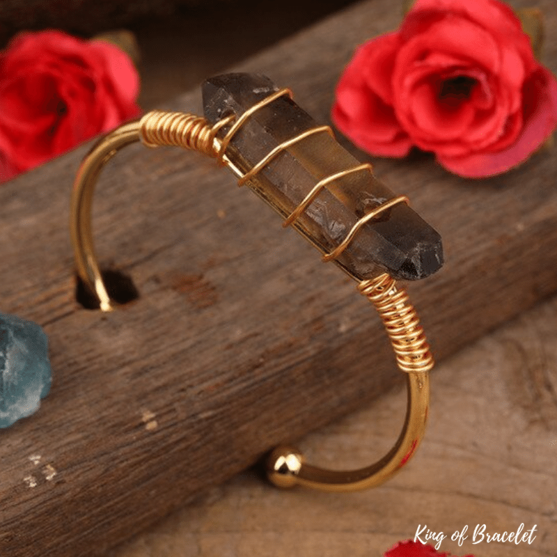 Bracelet Cuff en Quartz Fum¨¦