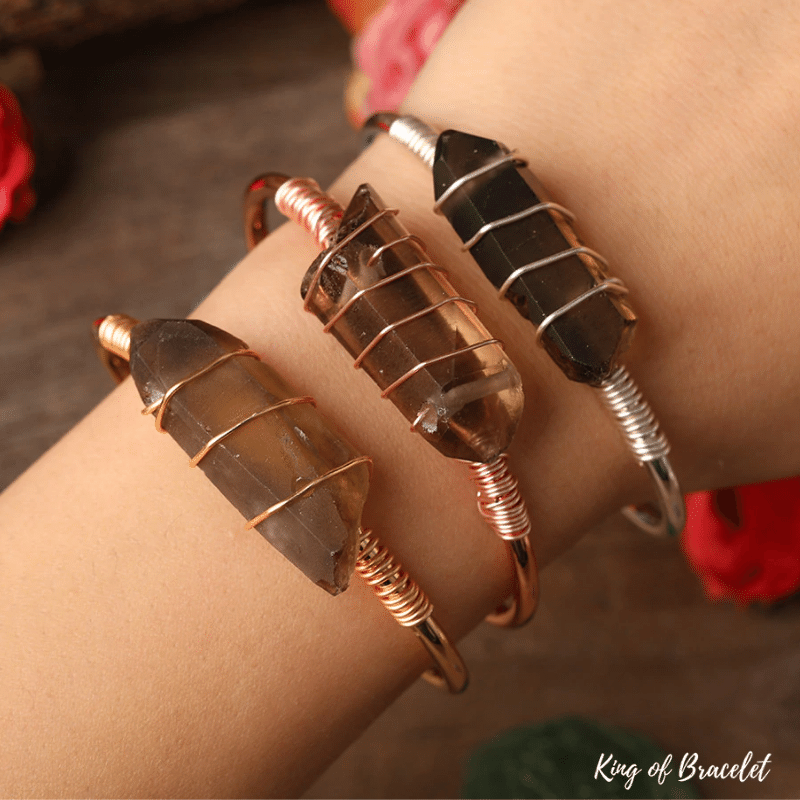 Bracelet Cuff en Quartz Fum¨¦