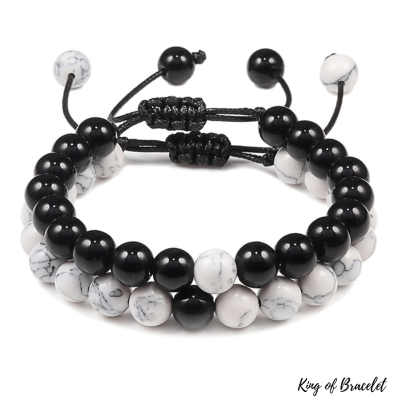 Bracelet Distance Ajustable - Noir et Blanc