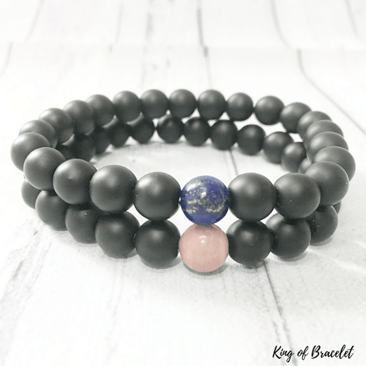 Bracelet Distance en Onyx Noir Mat