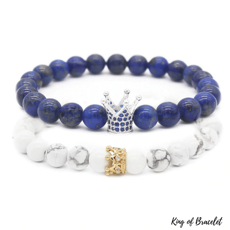 Bracelet Distance Couronne - Bleu et Blanc