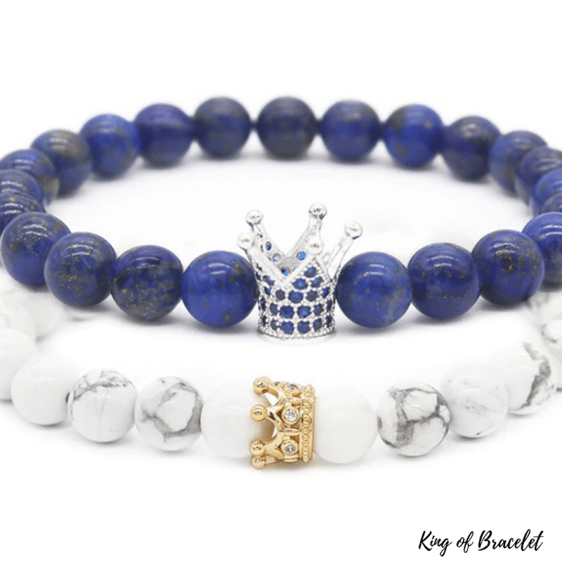 Bracelet Distance Couronne - Bleu et Blanc