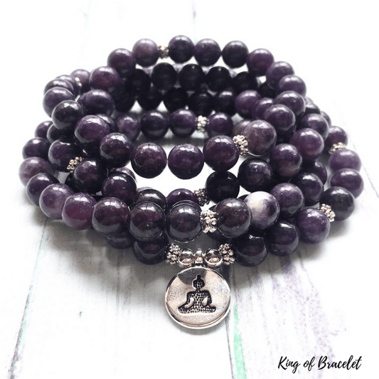 Bracelet Mala 108 Perles en L¨¦pidolite