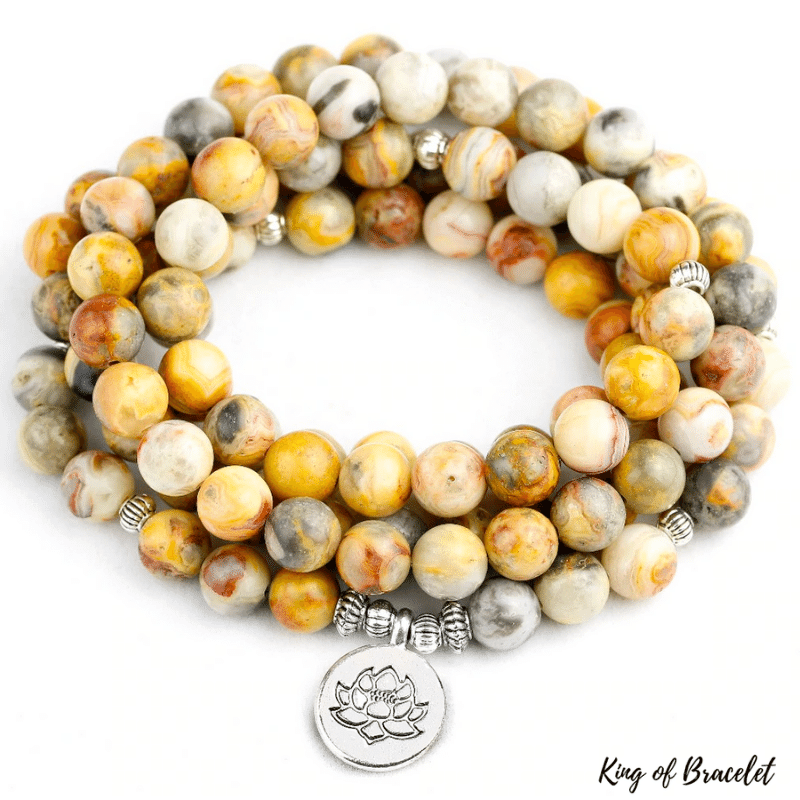 Bracelet Mala en Agate Crazy Lace