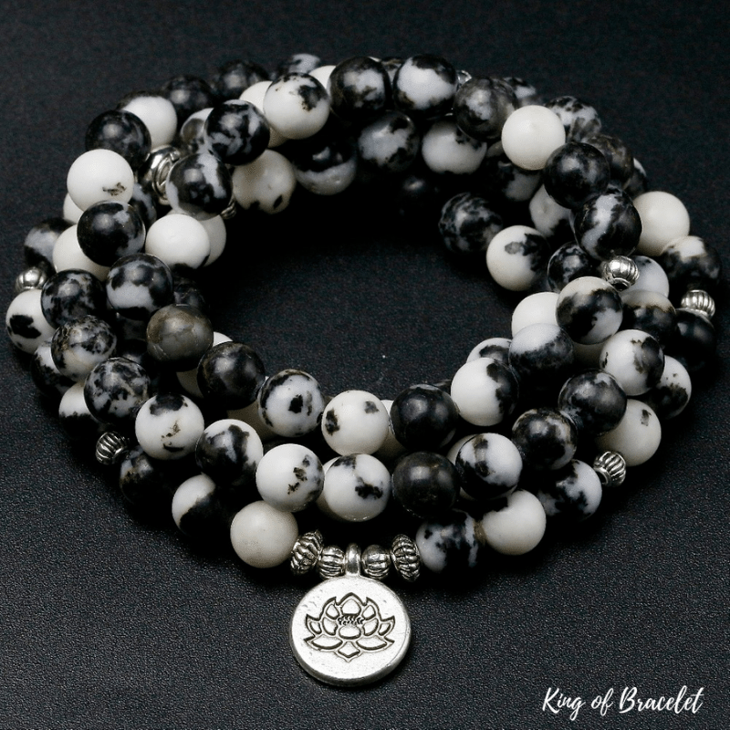 Bracelet Mala en Jaspe Z¨¨bre Noir