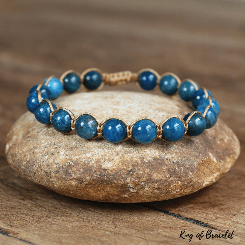 Bracelet Shamballa en Apatite Bleue