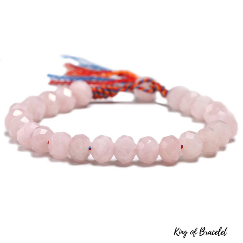 Bracelet Tress¨¦ en Quartz Rose