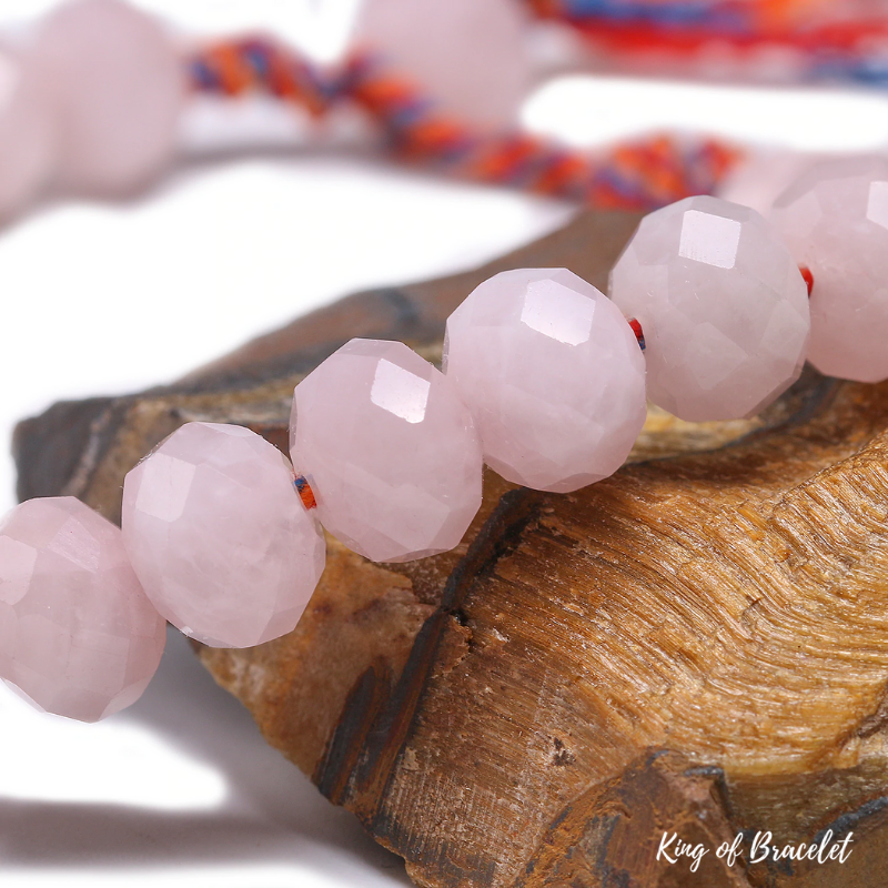 Bracelet Tress¨¦ en Quartz Rose