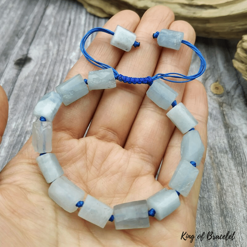 Bracelet en Aigue Marine Brute