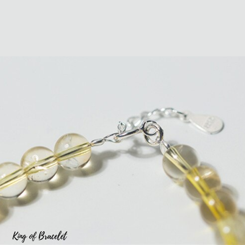 Bracelet en Citrine et Quartz Fraise