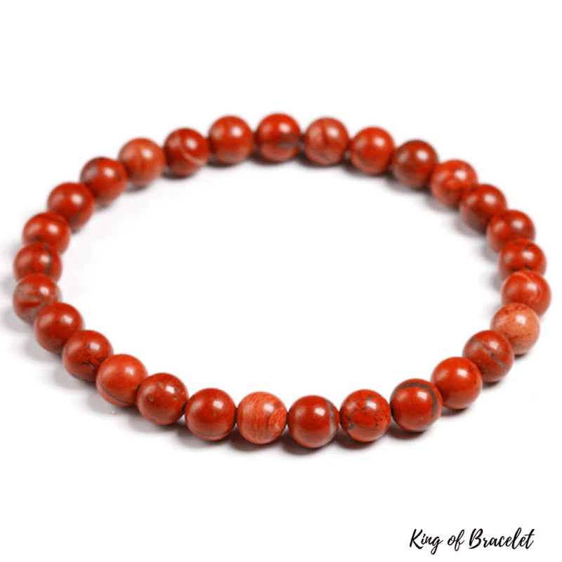 Bracelet en Jaspe Rouge Qualit¨¦ AAA+