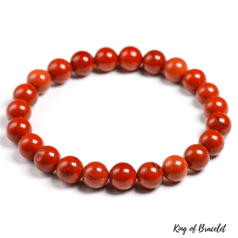 Bracelet en Jaspe Rouge Qualit¨¦ AAA+