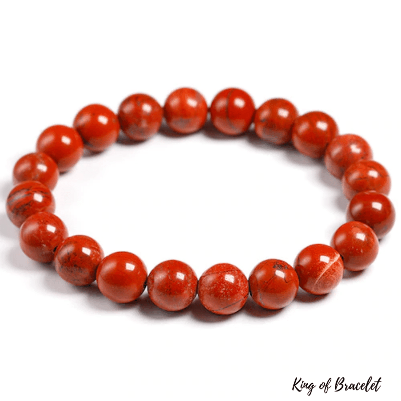 Bracelet en Jaspe Rouge Qualit¨¦ AAA+