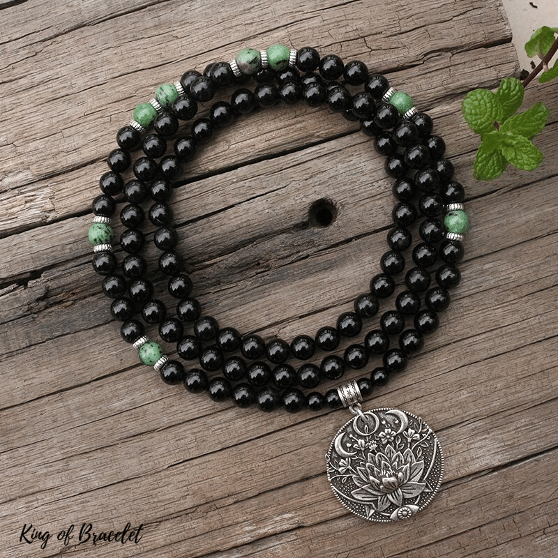 Bracelet en Onyx Noir et Zo?site