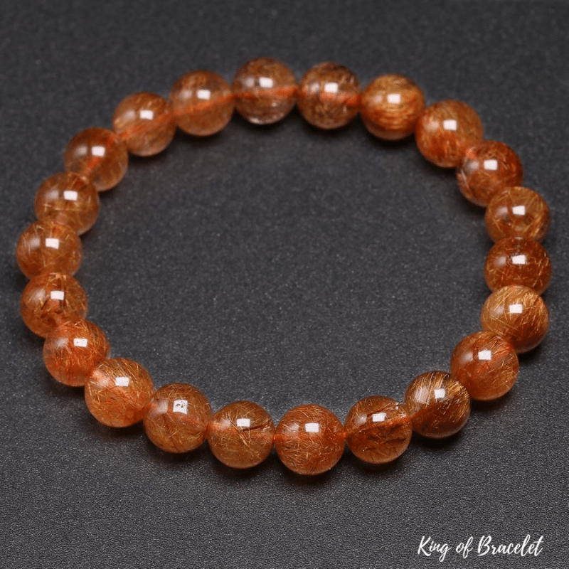 Bracelet en Quartz Rutile Orange Qualit¨¦ AAA+