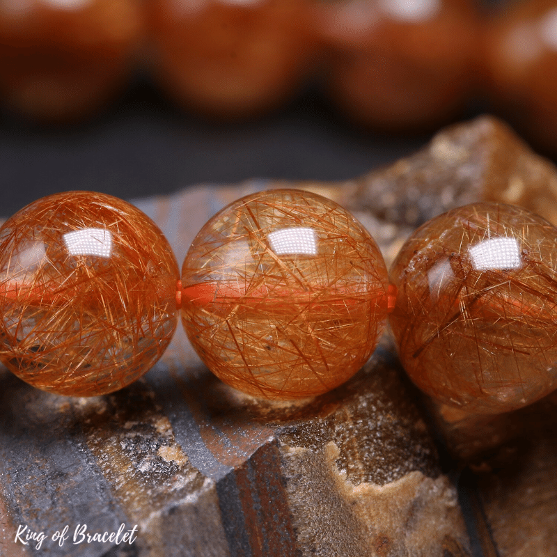 Bracelet en Quartz Rutile Orange Qualit¨¦ AAA+