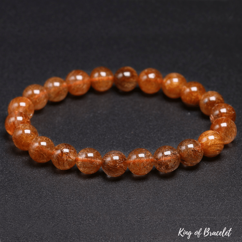 Bracelet en Quartz Rutile Orange Qualit¨¦ AAA+