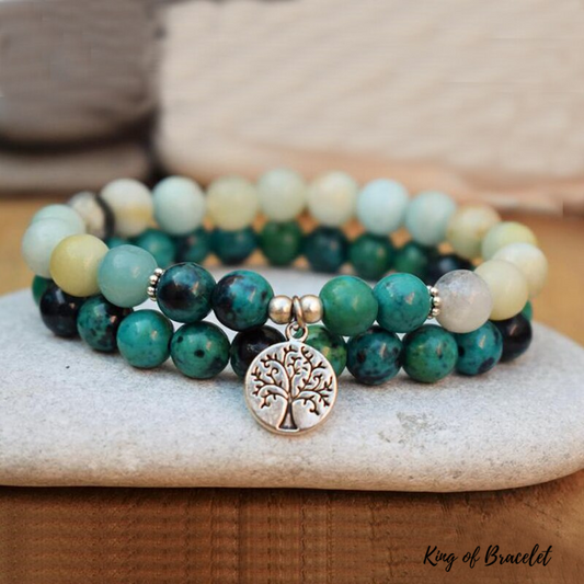 Bracelets en Chrysocolle et Amazonite