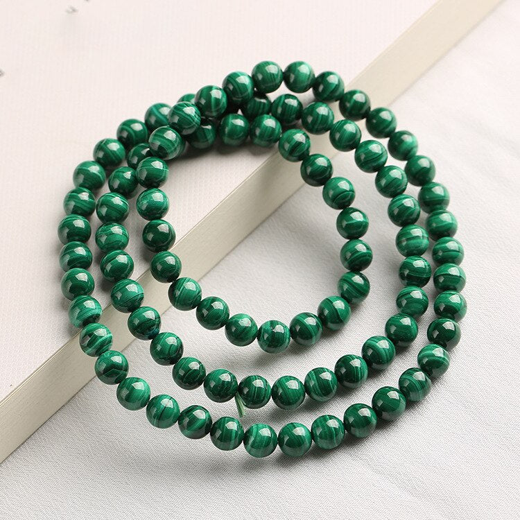 Bracelet Triple en Malachite