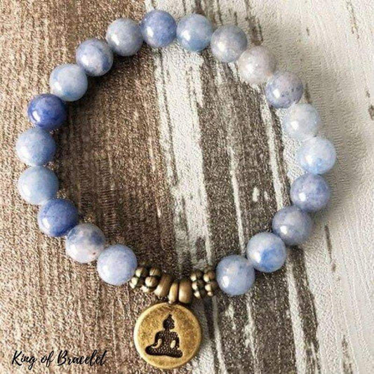 Bracelet Bouddha en Aventurine Bleue