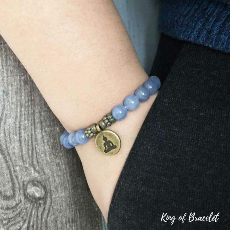 Bracelet Bouddha en Aventurine Bleue