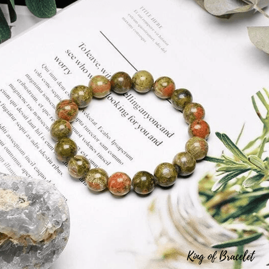 Bracelet en Unakite Qualit¨¦ AAA+