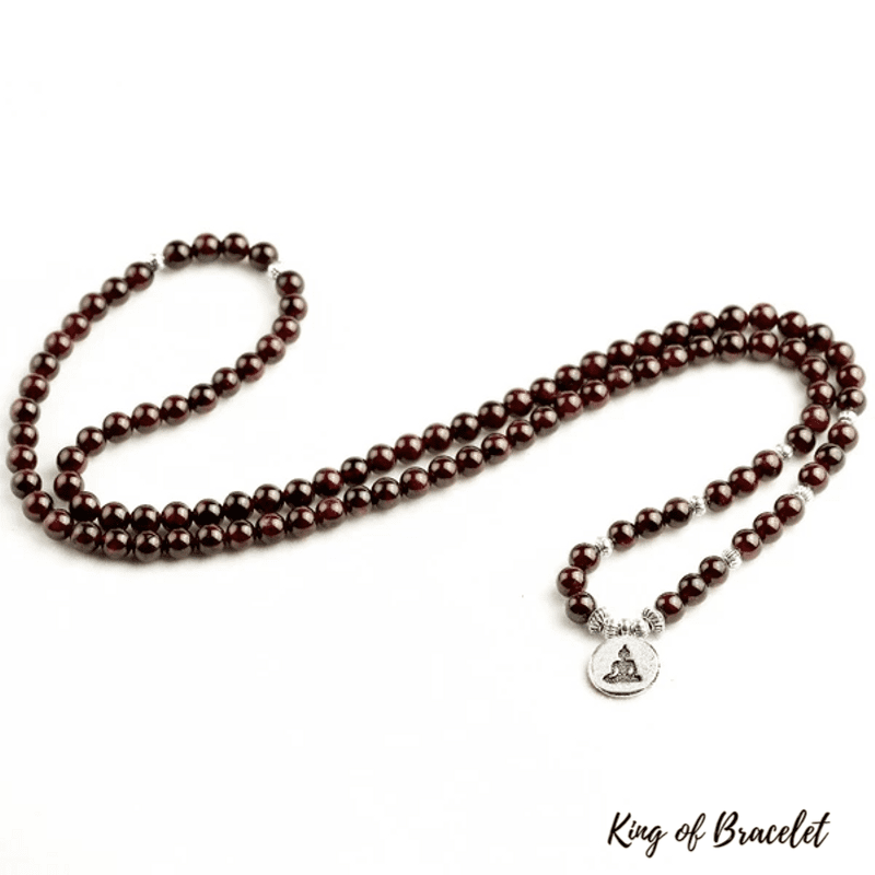 Bracelet Mala Bouddhiste en Grenat