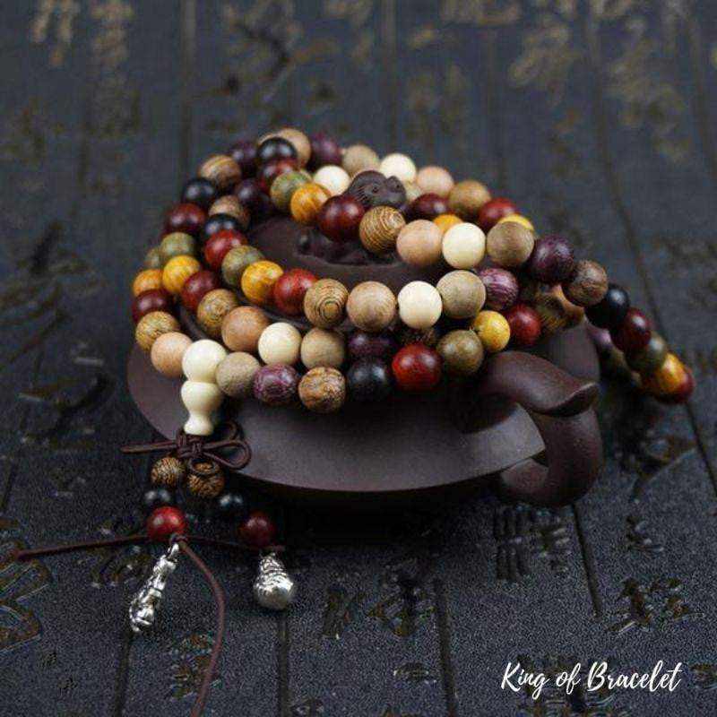 Bracelet Mala Bouddhiste Tib¨¦tain en Bois de Santal