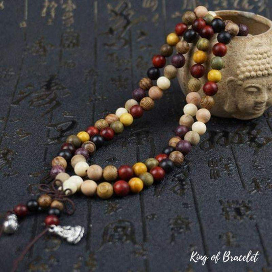 Bracelet Mala Bouddhiste Tib¨¦tain en Bois de Santal