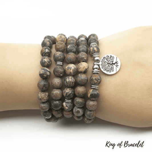 Bracelet Mala en Jaspe L¨¦opard