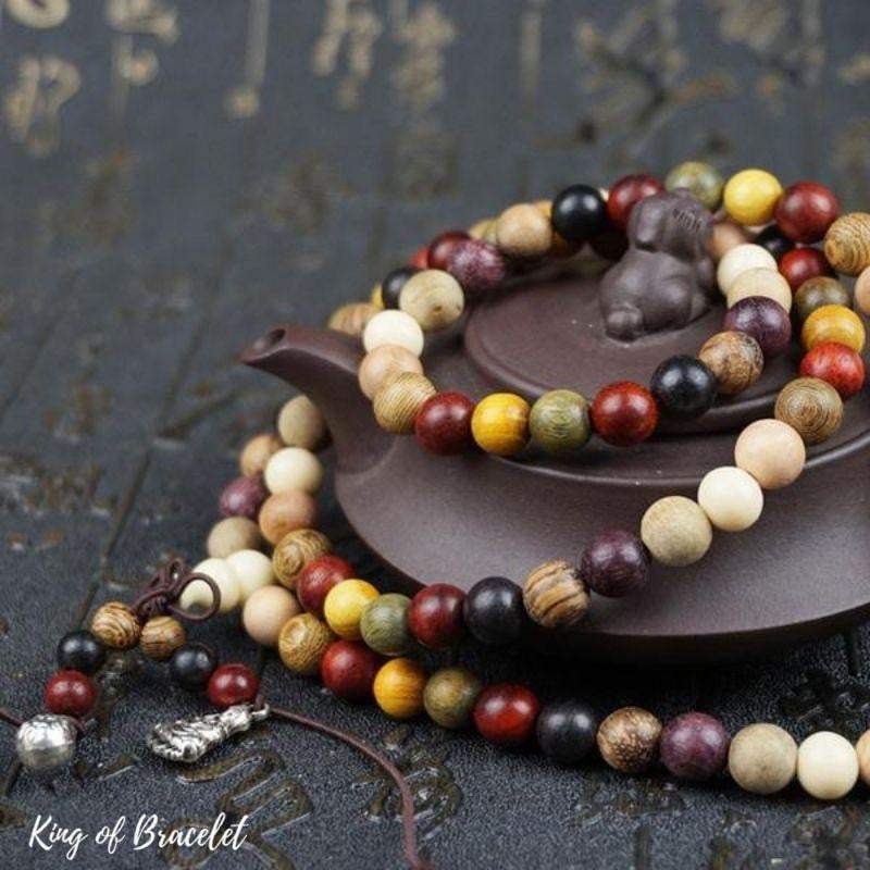 Bracelet Mala Bouddhiste Tib¨¦tain en Bois de Santal