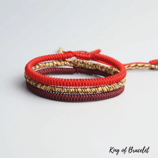 Lot de 3 Bracelets Tib¨¦tains Rouges